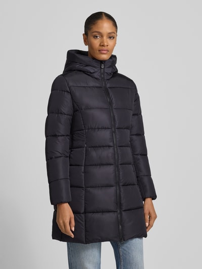 SAVE THE DUCK Płaszcz pikowany z dwustronnym zamkiem błyskawicznym model ‘Taylor’ Czarny 4