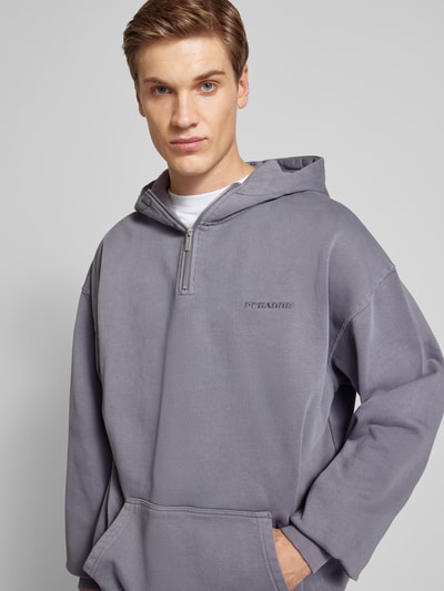 Pegador Oversized Hoodie mit Label-Stitching Anthrazit 3