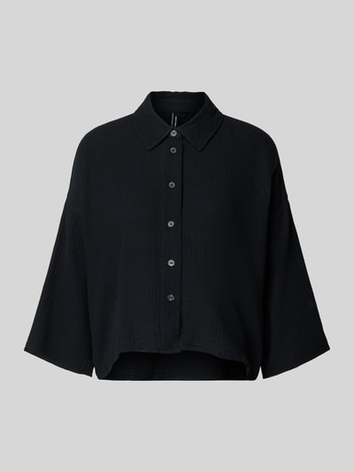 Vero Moda Loose Fit Hemdbluse aus reiner Baumwolle Modell 'NATALI' Black 2