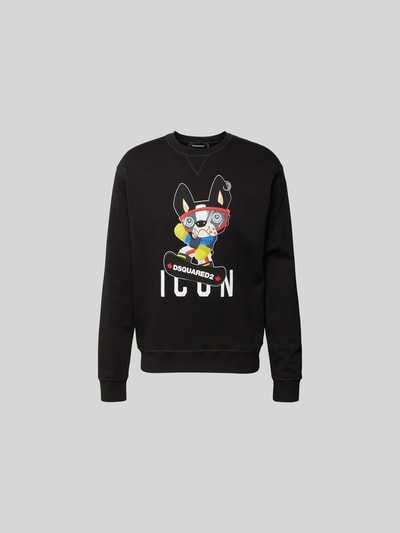 Dsquared2 Oversized Sweatshirt aus Baumwolle Black 1