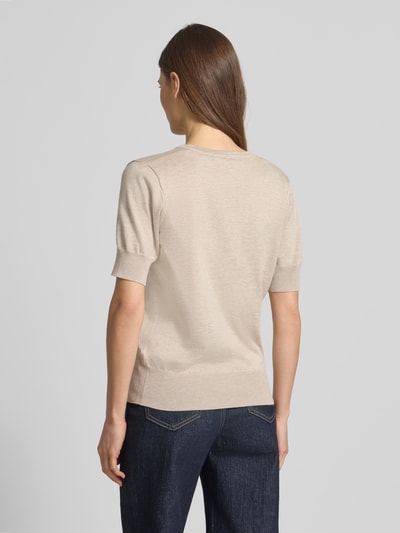 FREE/QUENT Gebreid shirt met V-hals model 'Katie' Beige - 5