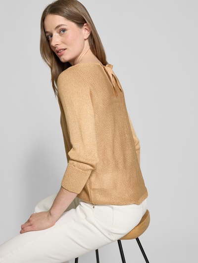 More & More Strickpullover mit U-Boot-Ausschnitt Beige 3