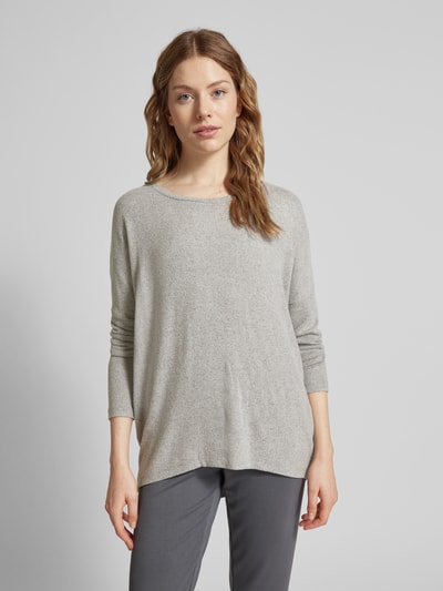 Soyaconcept Gebreide pullover met extra brede schouders, model 'Biara' Middengrijs gemêleerd - 4