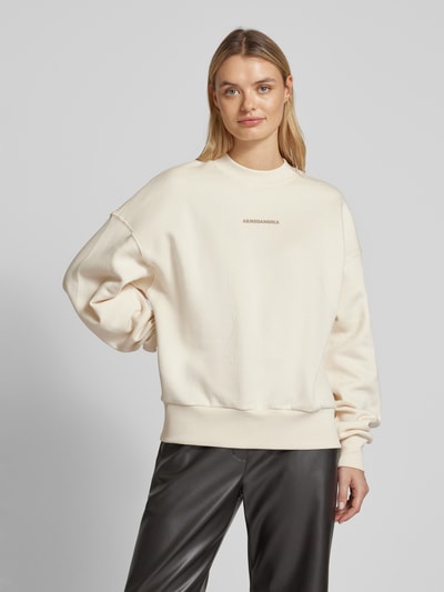 Armedangels Sweatshirt mit Label-Print Modell 'ALIZAA' Offwhite 4