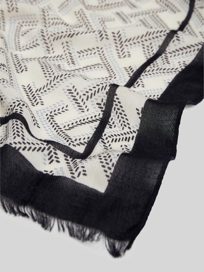 Tommy Hilfiger Schal aus Baumwoll-Mix mit Logo-Muster Blau 4