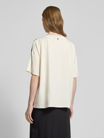 Weekend Max Mara T-Shirt mit überschnittenen Schultern Modell 'PAMPAS' Weiss 5