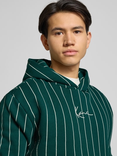 KARL KANI Hoodie met logo en kangoeroezak Petrol - 3