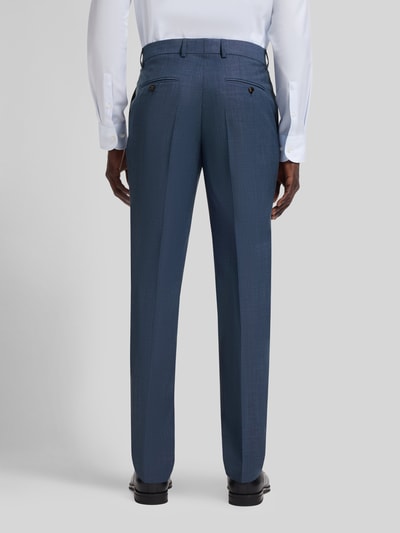 BOSS Slim Fit Anzug aus Wolle mit feinem Webmuster Blau 6