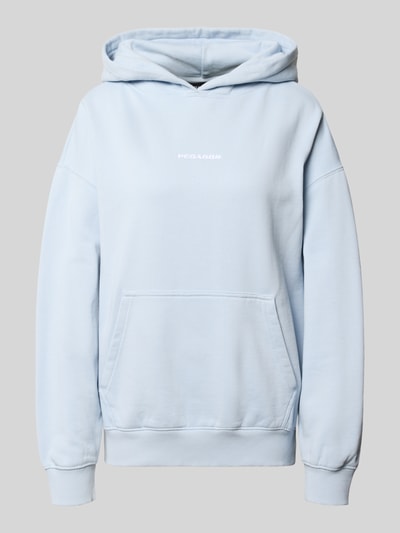 PEGADOR Oversized Hoodie mit Logo-Stitching Modell 'CLARITA' Hellblau 2