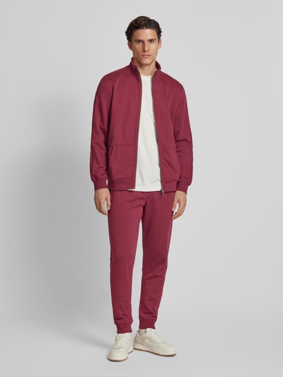 Joy Regular Fit Sweatpants mit Tunnelzug Modell 'YASIN' Bordeaux 1