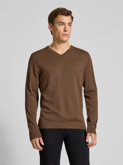 Tom Tailor Regular Fit Strickpullover aus reiner Baumwolle Offwhite 4