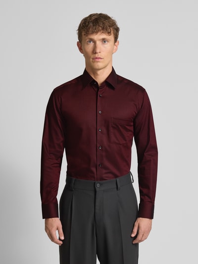 ETERNA Modern Fit Business-Hemd mit Kentkragen Bordeaux 4