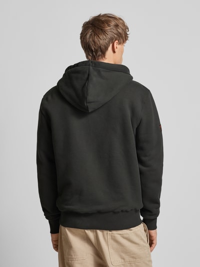 Superdry Sweatjack met labelstitching, model 'Borg' Zwart - 5