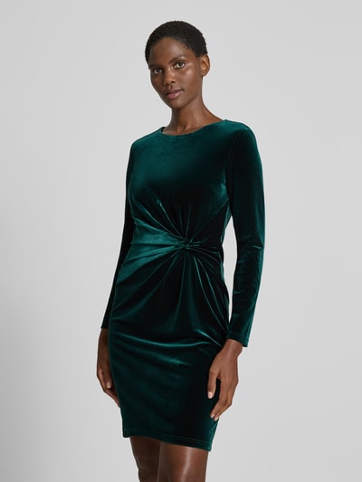 Christian Berg Woman Selection Sukienka o długości do kolan z aksamitu z okrągłym dekoltem Zielony 4