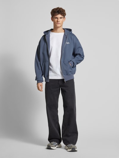 Pegador Oversized Sweatjacke mit Kapuze Rauchblau 1