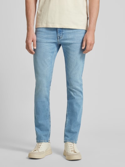 BOSS Orange Slim fit jeans met labeldetail, model 'DELAWARE' Jeansblauw - 4