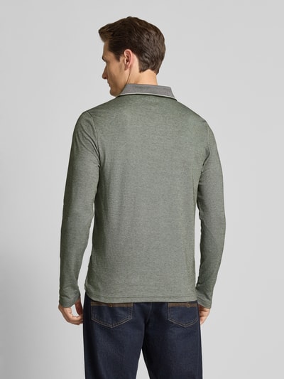 HECHTER PARIS Longsleeve mit Polokragen und kurzer Knopfleiste Gruen 5