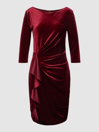 Paradi Cocktailkleid in Samt-Optik Bordeaux 1