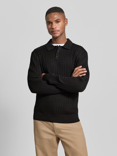 MCNEAL Gebreide pullover met polokraag Chocoladebruin gemêleerd - 4