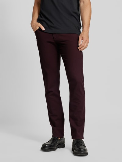 bugatti Regular Fit Chino im 5-Pocket-Design Modell 'CORDOBA' Bordeaux 4