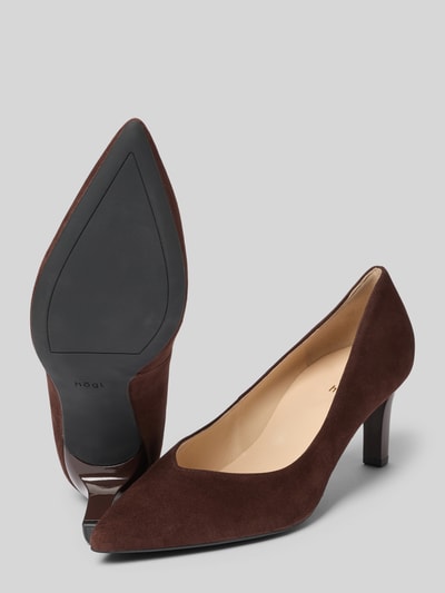 Productfoto, pumps uit echt leer model 'Penny' van Högl, spitse pasvorm, naaldhak, hakhoogte maat 40: 7 cm, schachthoogte 7 cm, schachtbreedte 21 cm
