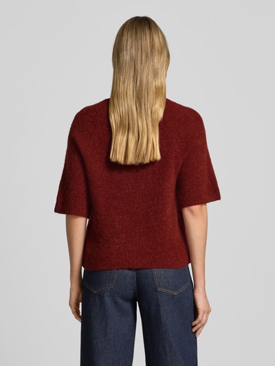 MSCH Copenhagen Gebreid shirt met wol, model 'Milania' Donkerrood - 5