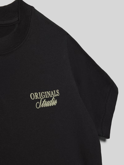 Productfoto, Regular fit T-shirt met statementprint model 'Bro' van JACK & JONES, puur katoen, ronde hals, maat 140 ruglengte 50 cm