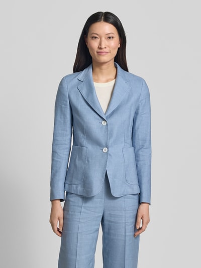 windsor. Blazer aus Leinen-Mix mit Reverskragen Hellblau Melange 4