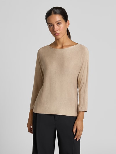 s.Oliver BLACK LABEL Pullover in schimmernder Optik Beige 4