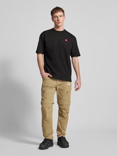 The North Face Oversized T-shirt van pure wol met labelprint Zwart - 1