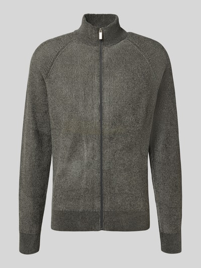JAKE*S STUDIO MEN Cardigan met opstaande kraag en ritssluiting Donkergrijs - 2