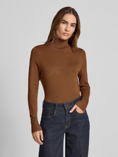 Christian Berg Woman Rollkragenpullover aus Viskose-Mix Cognac 4