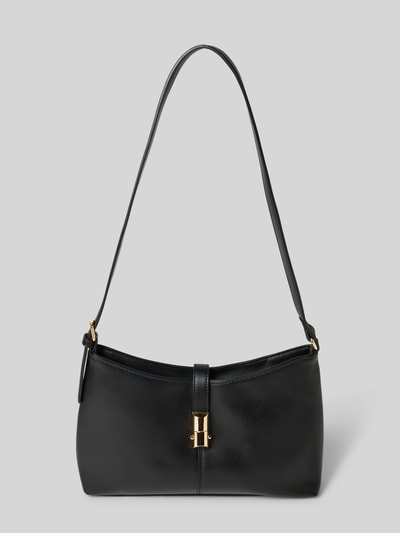 Seidenfelt Handtasche mit Klickverschluss Modell 'LILLA' Black 2