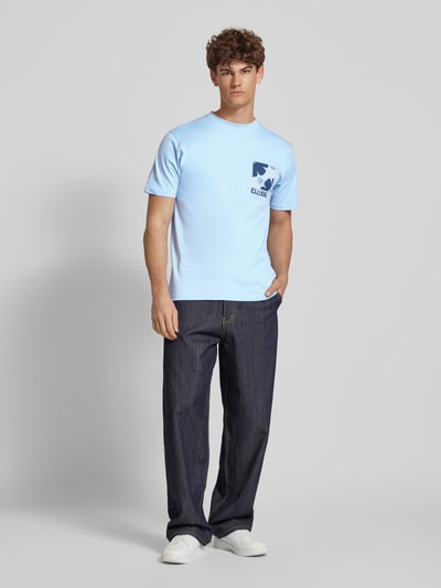 Ellesse T-shirt met labelprint, model 'IMPRONTA' Lichtblauw - 1