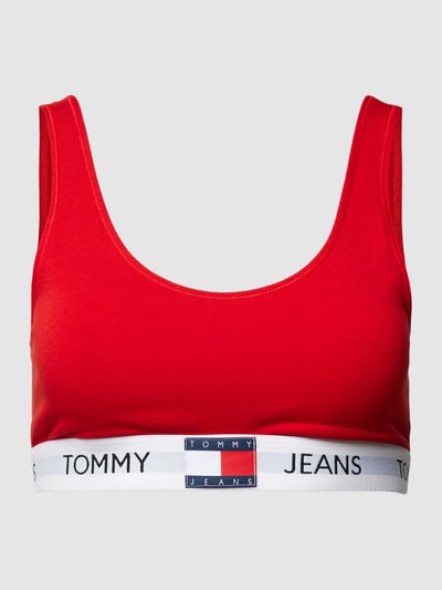 TOMMY HILFIGER Biustonosz typu bralette z dołem z logo model ‘HERITAGE’ Czerwony 1