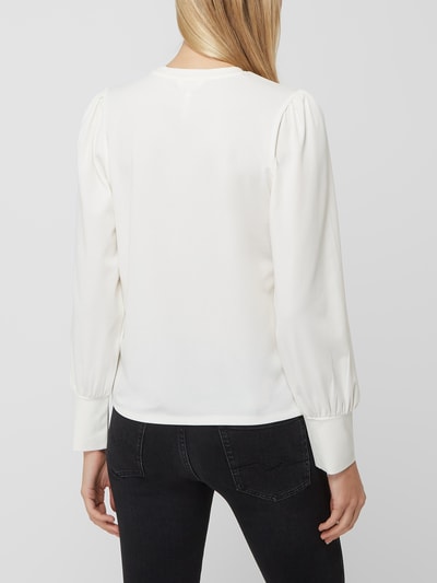 Object Bluzka z bufiastymi rękawami model ‘Caroline’ Biały 5