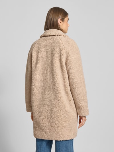 Only Płaszcz z futerka o kroju relaxed fit z kołnierzem z połami model ‘NEWAURELIA’ Piaskowy 5