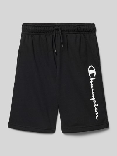 Productfoto, Shorts met logo en elastische tailleband van CHAMPION, katoenmix, relaxed fit, logo links, taillewijdte 31 cm, binnenbeenlengte 22 cm