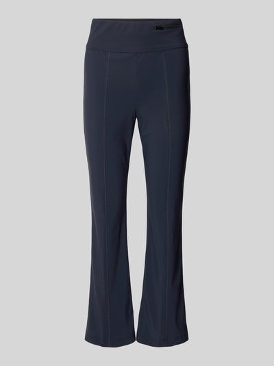 Produktfoto, Loose Fit Jogpants mit breitem Bund von Marc Cain in dunkelblau mit Teilungsnähte, Reißverschlusstasche, Elastischer-Material-Mix.