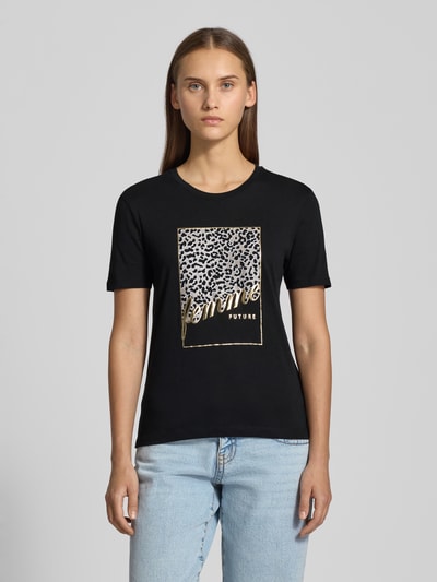 Only T-shirt o kroju regular fit z czystej bawełny model ‘TANYA LIFE’ Czarny 4