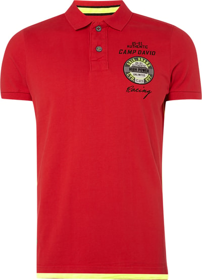 Camp David Poloshirt mit Logo-Details Rot 5