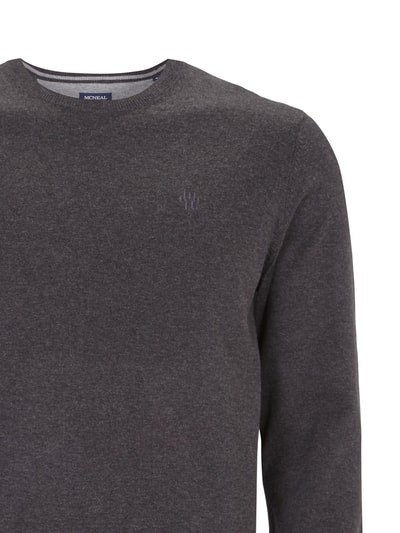 MCNEAL Strickpullover mit Logo-Stickerei (anthrazit melange