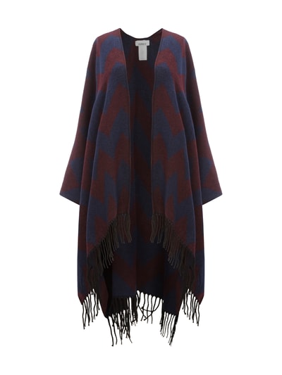 Only Poncho mit Zickzack-Muster Bordeaux 2