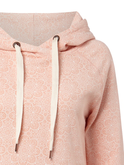 Review Hoodie mit ornamentalem Muster Lachs Melange 2