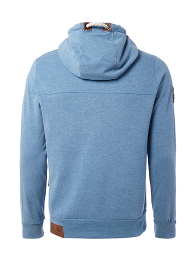 Naketano Hoodie mit Logo-Applikationen Hellblau Melange 3