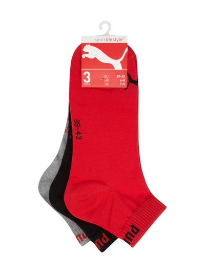 Puma Socken mit Label-Details im 3er-Pack Rot 2