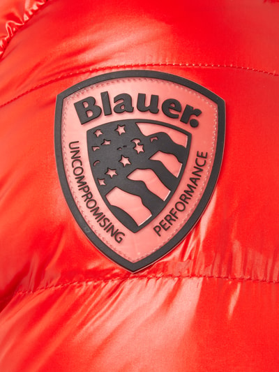 Blauer Usa Light-Daunen Steppjacke mit Kapuze Rot 3