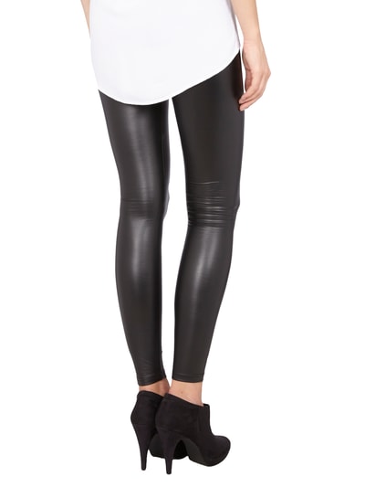 REVIEW Leggings in Leder-Optik Schwarz 8
