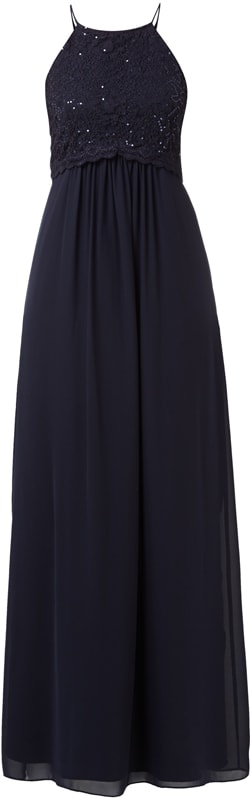 Jake*s Cocktail Abendkleid mit Oberteil aus Spitze Marine Melange 4