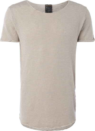 REVIEW T-Shirt aus Feinstrick mit Streifen-Dessin Beige 4